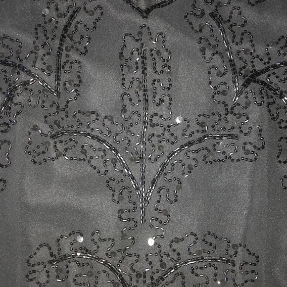 J Laxmi Black Formal Sequin and Bead Top - Picture 4 of 8